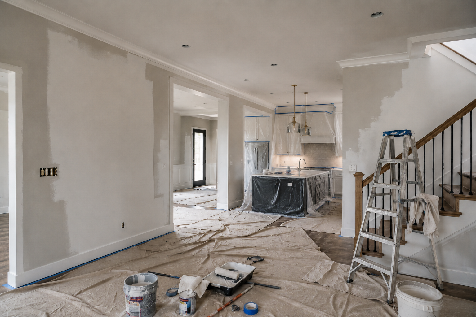 Exterior painting crew